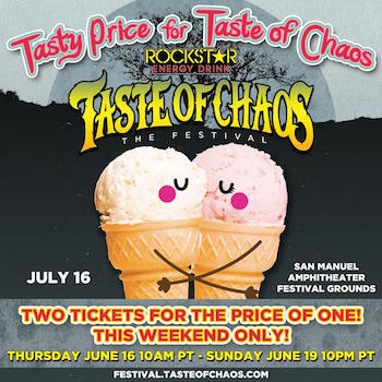 Rockstar Energy Drink Taste Of Chaos Festival 2-for-1 deal