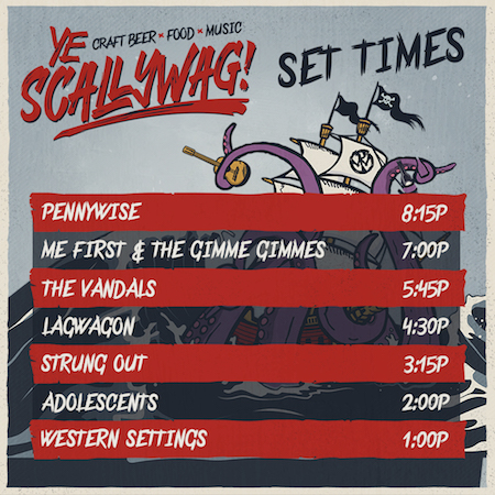 Ye Scallywag! band performance times